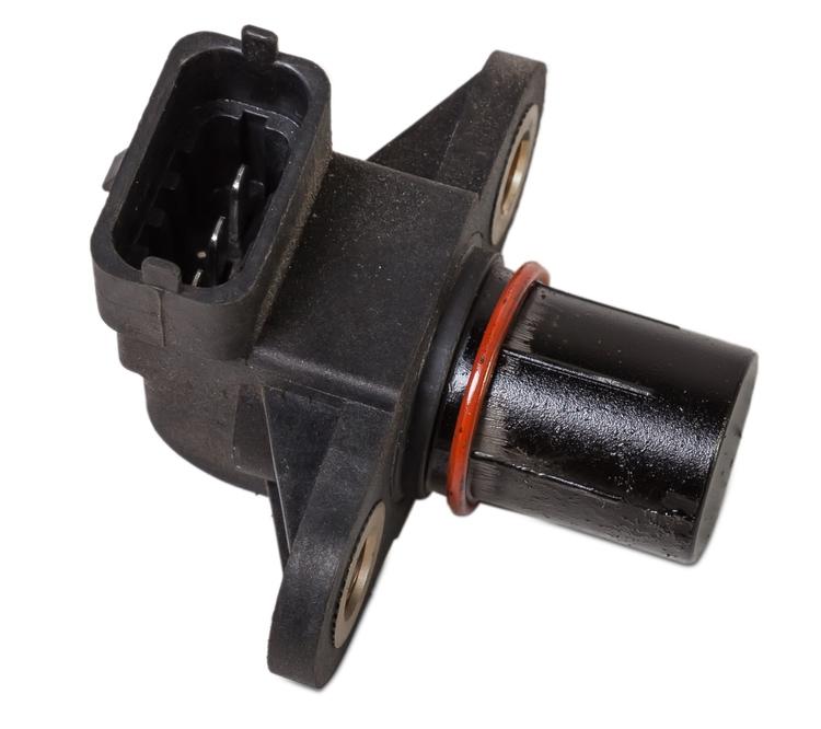  Electromagnetic crankshaft position sensor of a car engine.